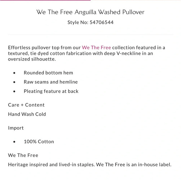 Free People Anguilla Washed Pullover - Picture 8 of 8